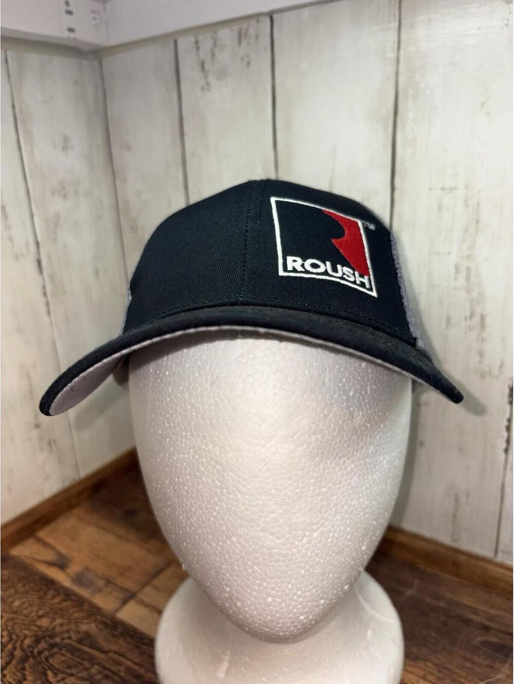 Roush Performance Logo Unisex Baseball Cap Snapback Mesh Trucker Black Hat NWOT